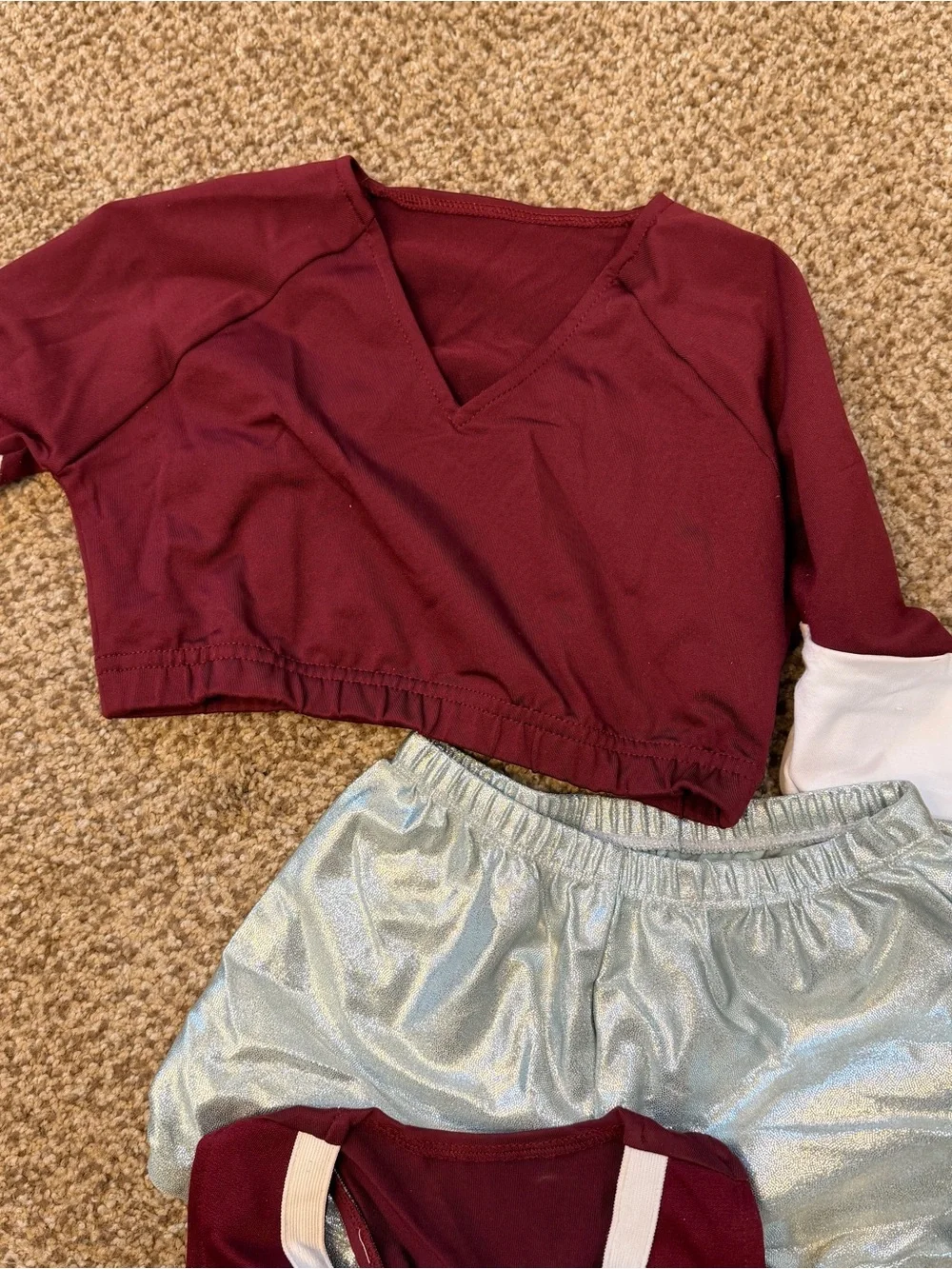 Huskies Maroon & Silver Cheerleading Set